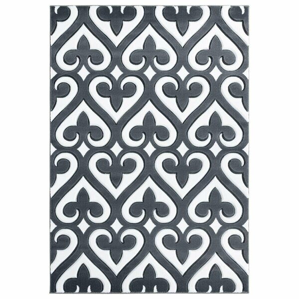 United Weavers Of America 5 ft. 3 in. x 7 ft. 6 in. Bristol Heartland Gray Rectangle Area Rug 2050 11472 69